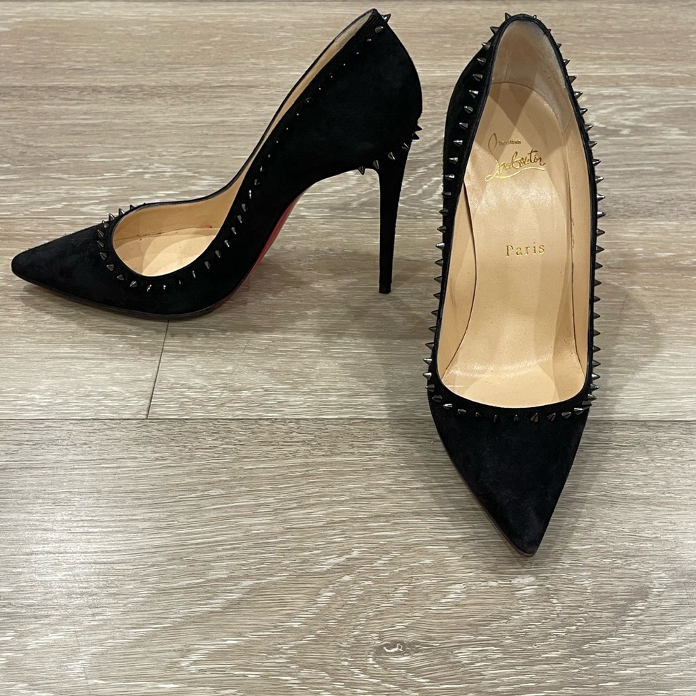 Christian Louboutin Black Spiked Heels